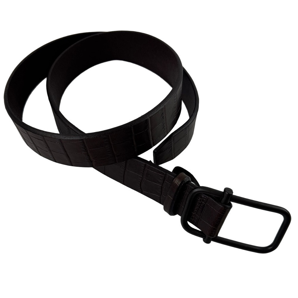 Unisex Adjustable Brown Leather Belt